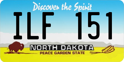 ND license plate ILF151