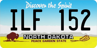 ND license plate ILF152