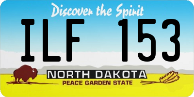 ND license plate ILF153