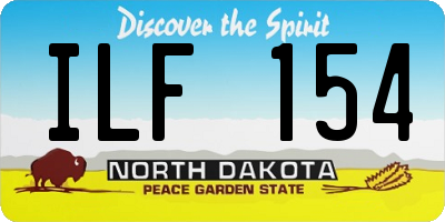 ND license plate ILF154