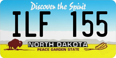 ND license plate ILF155