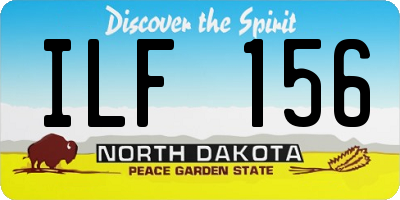 ND license plate ILF156