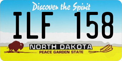 ND license plate ILF158