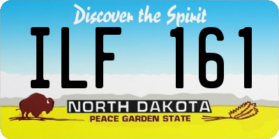 ND license plate ILF161