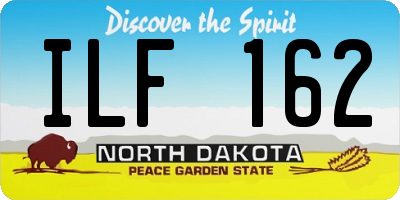 ND license plate ILF162