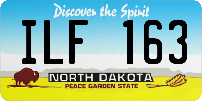 ND license plate ILF163