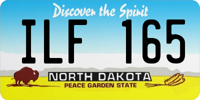 ND license plate ILF165
