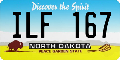 ND license plate ILF167