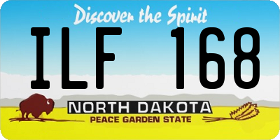 ND license plate ILF168