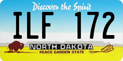 ND license plate ILF172