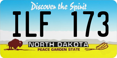 ND license plate ILF173