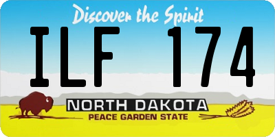 ND license plate ILF174