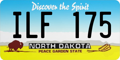 ND license plate ILF175