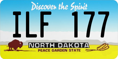 ND license plate ILF177