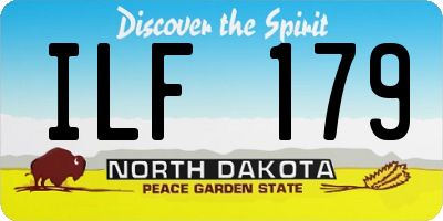 ND license plate ILF179