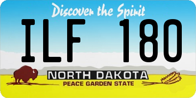 ND license plate ILF180