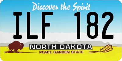 ND license plate ILF182