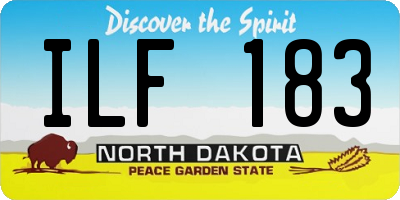 ND license plate ILF183