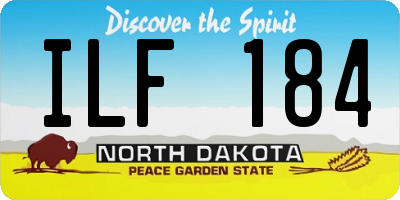 ND license plate ILF184