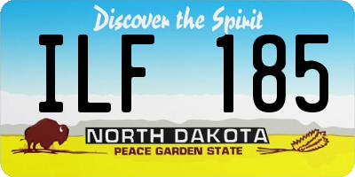 ND license plate ILF185