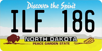 ND license plate ILF186