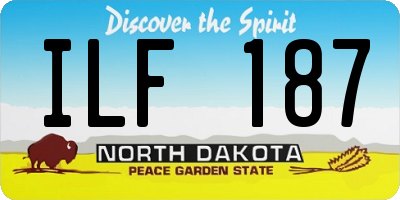 ND license plate ILF187