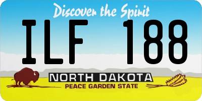 ND license plate ILF188