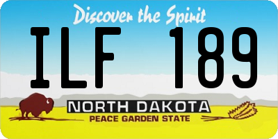 ND license plate ILF189