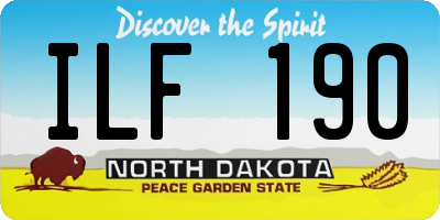 ND license plate ILF190