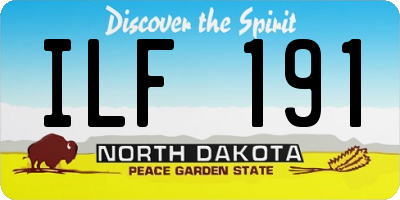 ND license plate ILF191