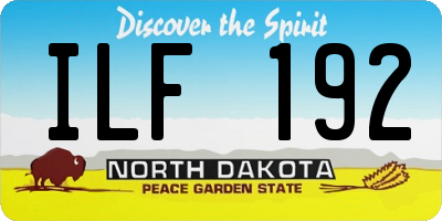 ND license plate ILF192