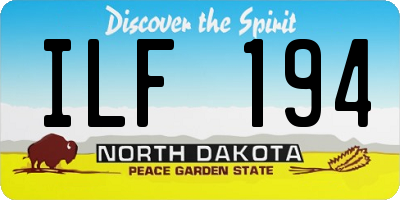 ND license plate ILF194