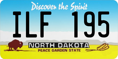 ND license plate ILF195