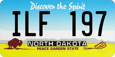 ND license plate ILF197
