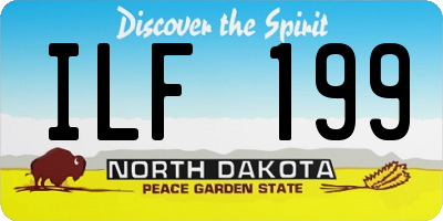 ND license plate ILF199