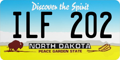 ND license plate ILF202