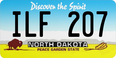 ND license plate ILF207