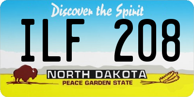 ND license plate ILF208