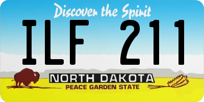 ND license plate ILF211