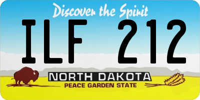 ND license plate ILF212