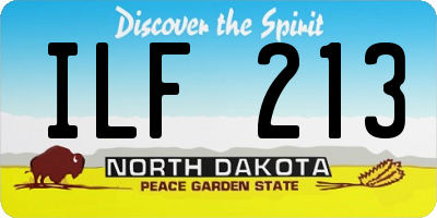 ND license plate ILF213