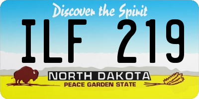 ND license plate ILF219