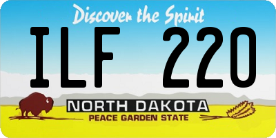 ND license plate ILF220