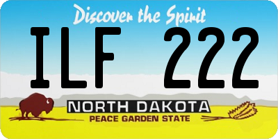 ND license plate ILF222
