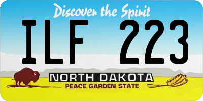 ND license plate ILF223