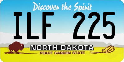 ND license plate ILF225