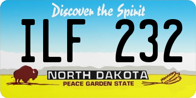 ND license plate ILF232