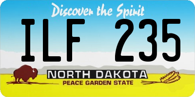 ND license plate ILF235