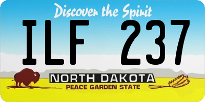 ND license plate ILF237