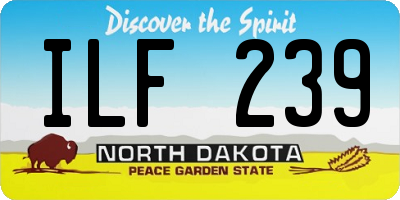 ND license plate ILF239